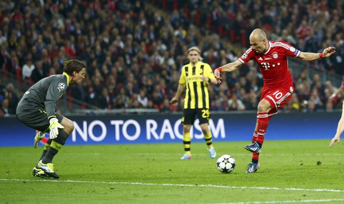 Il gol partita di Ribery a un minuto dalla fine. Reuters